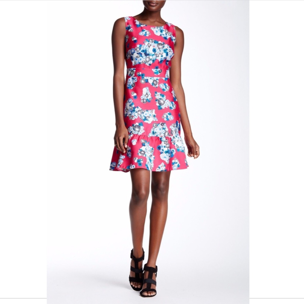 NWT $548 Diane‎ von Furstenberg Topanga Ruffle Hem Wool Blend Dress [SZ 6 ]